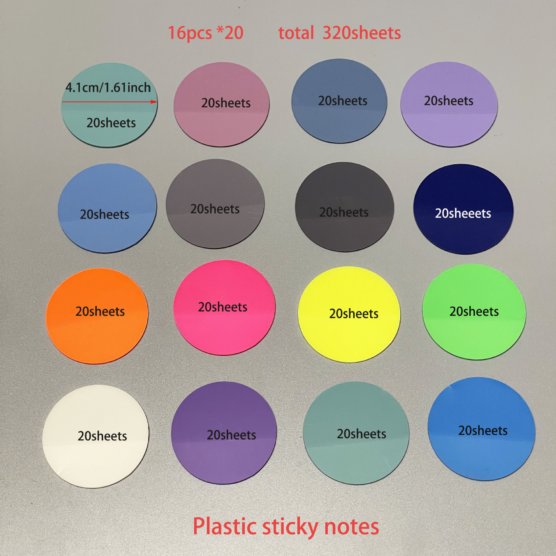Picture of Cross-border Hot Sale Round Transparent Waterproof Index Sticker N Bookmark Aesthetic Sticker Office School Supplies