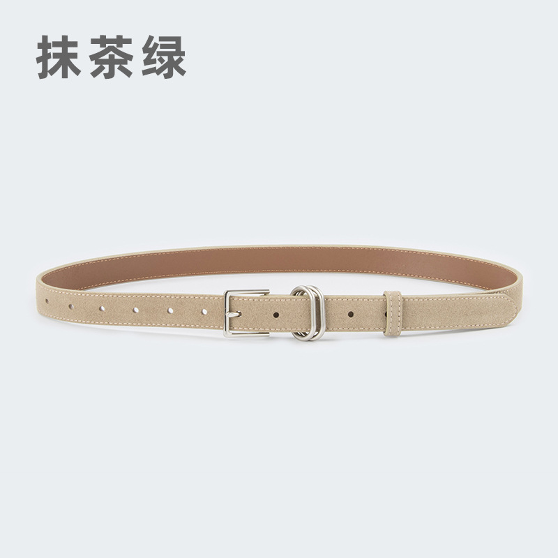 Picture of Frosted Vintage Genuine Leather Women's Belt Cowhide Women's Autumn and Winter New Arrival Skirt Casual Pants Jeans Women's Belt