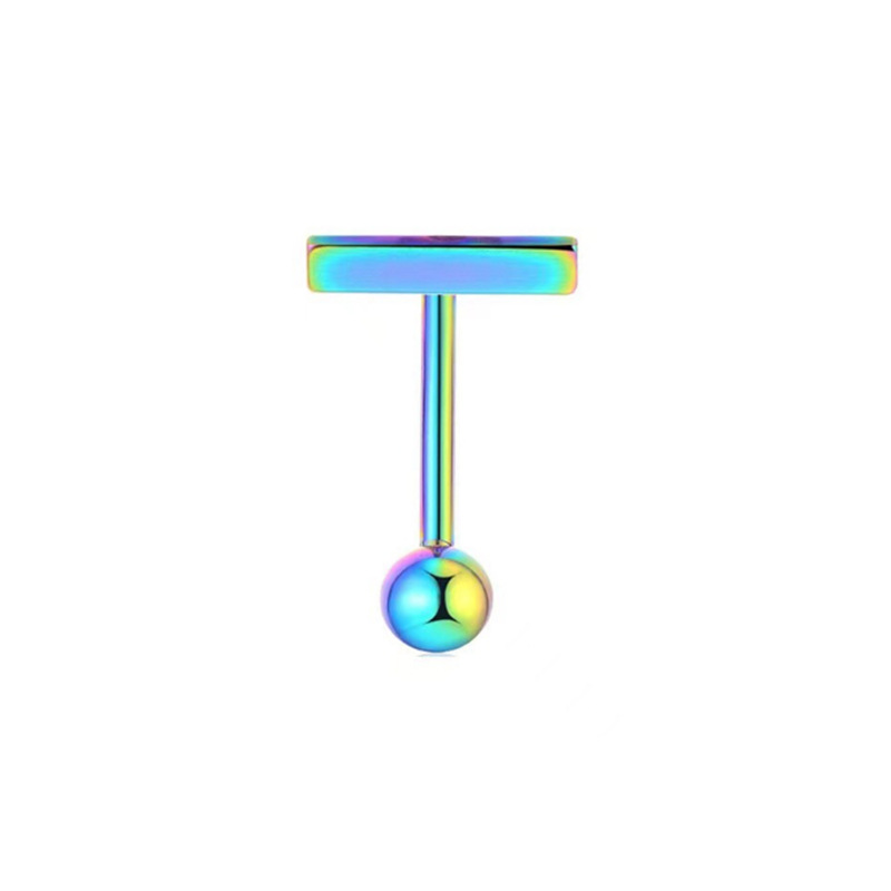 Picture of Stainless steel T-shaped belly button ring belly button nail puncture jewelry 2022 new belly button nail wholesale