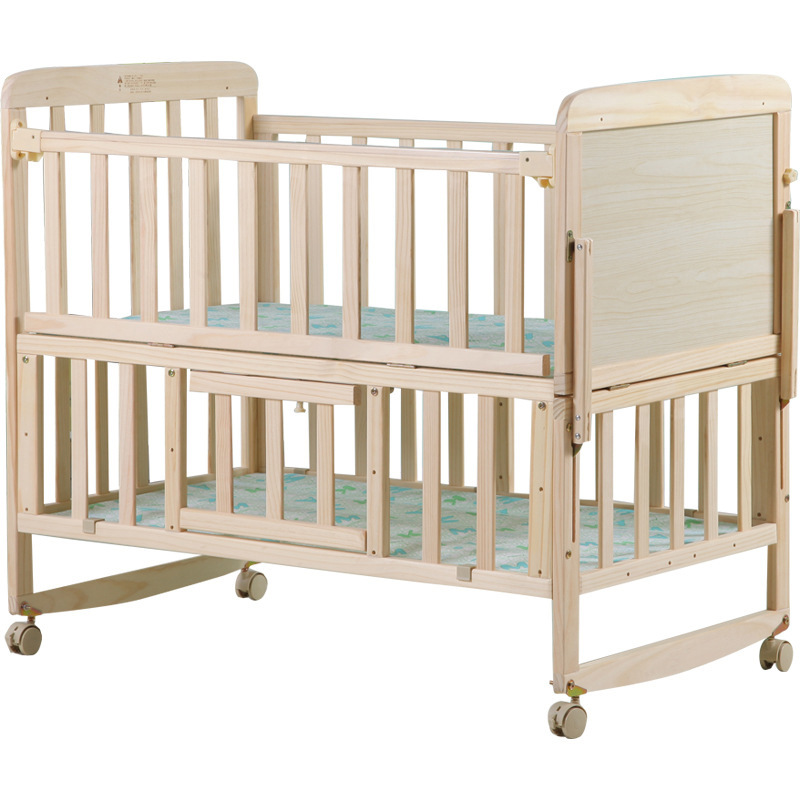 Picture of Factory Direct Sales Crib Solid Wood Paint-Free Baby Bed Multi-Functional Kidsren's Bb Cradle Bed Wholesale Dropshipping
