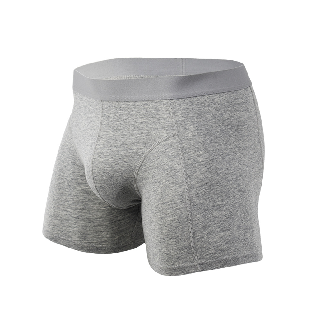 Picture of Pure Cotton Anti-Wear Leg Boxer Briefs American Trendy Underwear Amazon Cross-Border Wholesale Sports Long European and American Underwear for Men