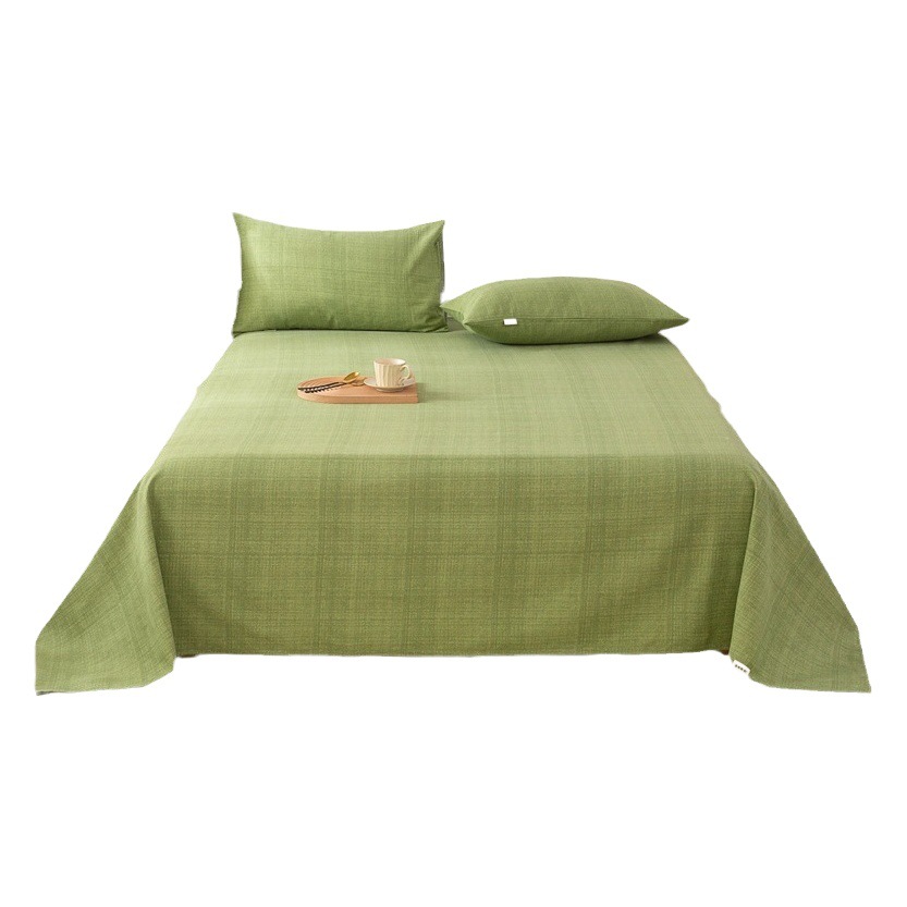Cotton thickened old coarse cloth bed sheet three-piece cotton mat single-piece double single student dormitory gift wholesale