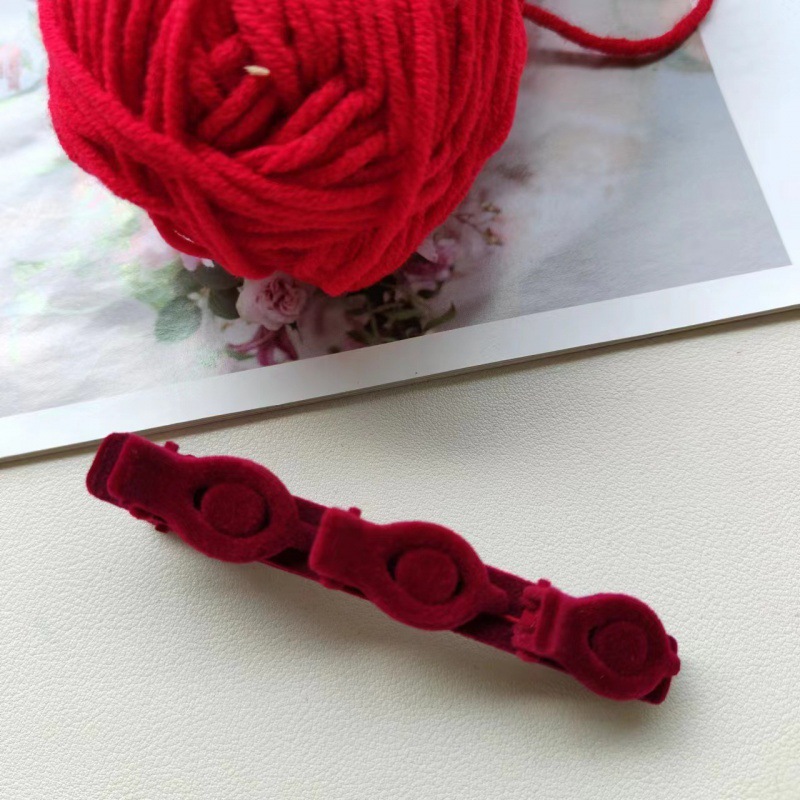 Picture of Flocking Hair Clip Women's Front Head Bangs Clip Side Clip Short Hair Transition Artifact Broken Hair Clip Duckbill Clip Headdress
