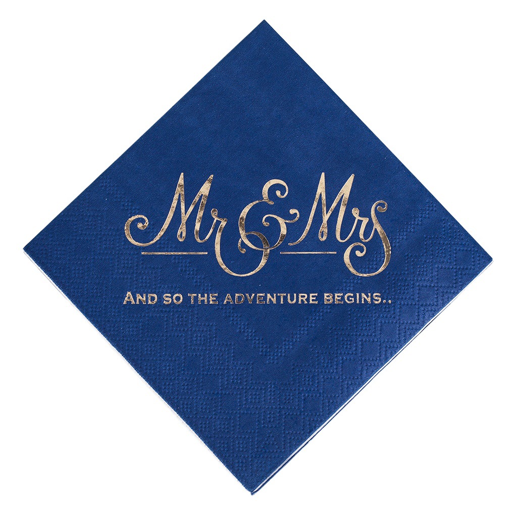 Picture of Cross-border New Hot Selling 100 Piapers Bronzing Disposable Napkins Birthday Party Tissue for Amazon