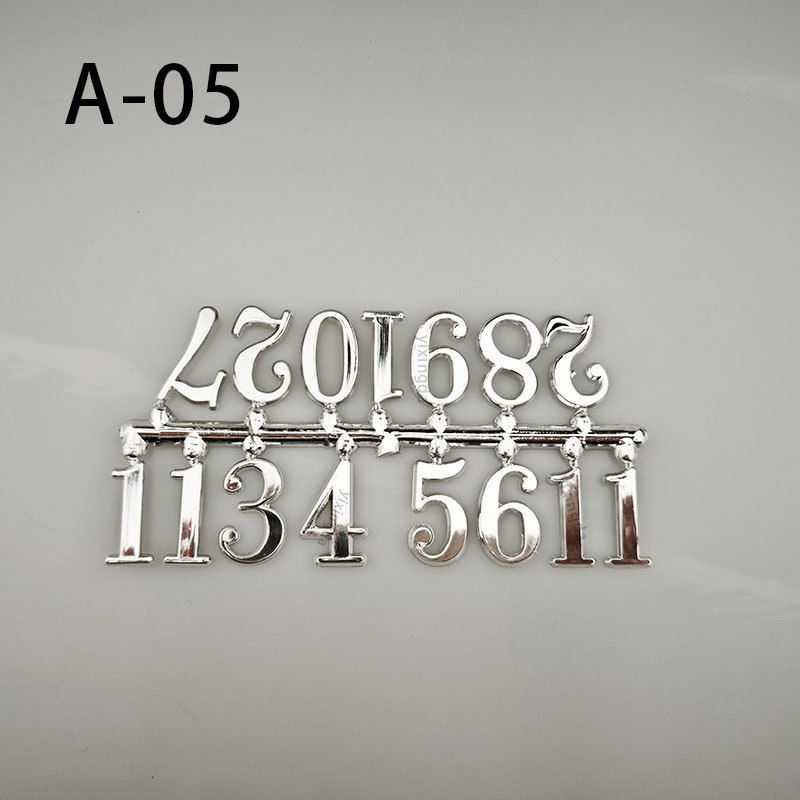 Picture of in stock Direct Supply 3CM Clock Digital Arabic Gold Silver Black Three Color Electroplated Clock Accessories Letter Number