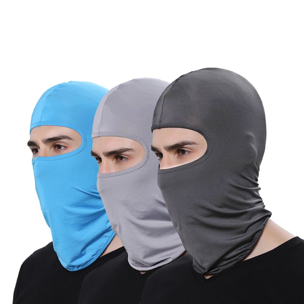 Summer Ice Silk Headgear Men's and Women's Outdoor Riding Fishing UV Protection Headgear Hat Full Face Sunscreen