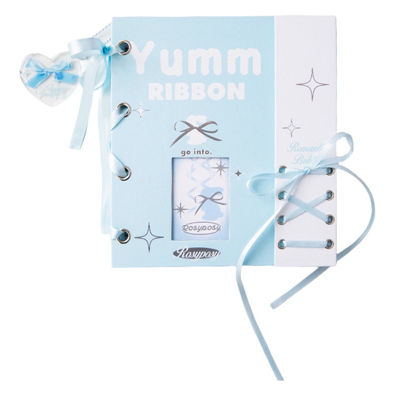 RosyPosy Soft Ribbon bandage four grid card book Polaroid album small card storage book