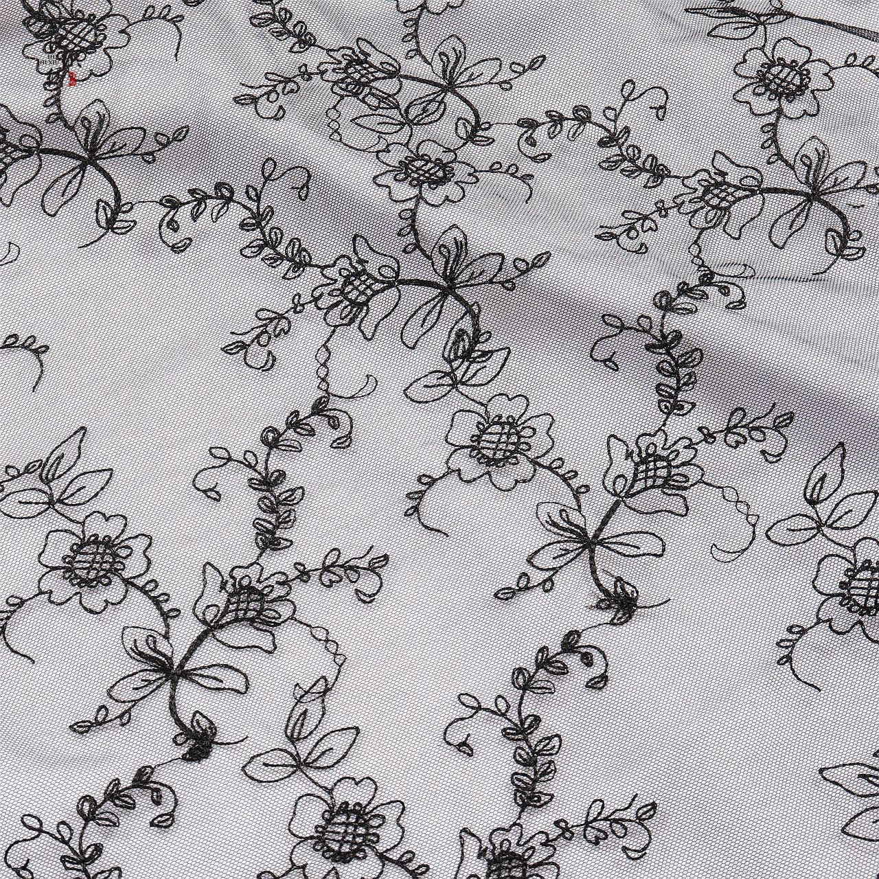 Polyester light embroidered fabric mesh embroidered fabric embroidered elegant emerald lace children's clothing dress stage wear fabric