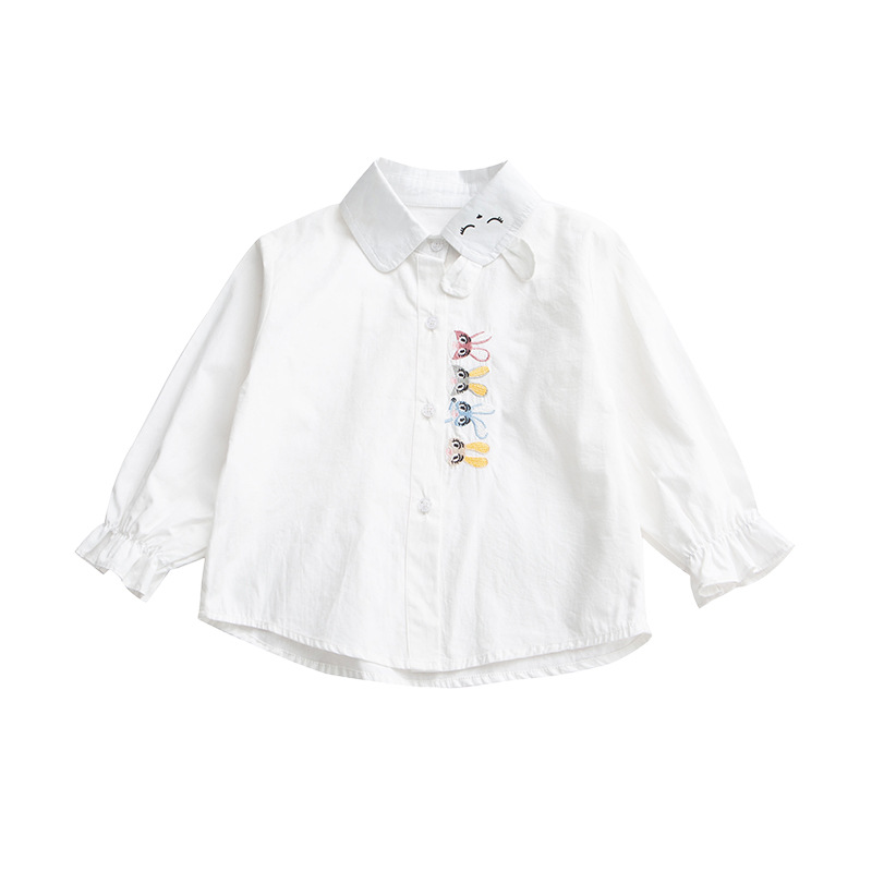 Picture of Girls' spring shirt 2024 new baby girls' spring and autumn top little girls' spring bottoming shirt children's shirt