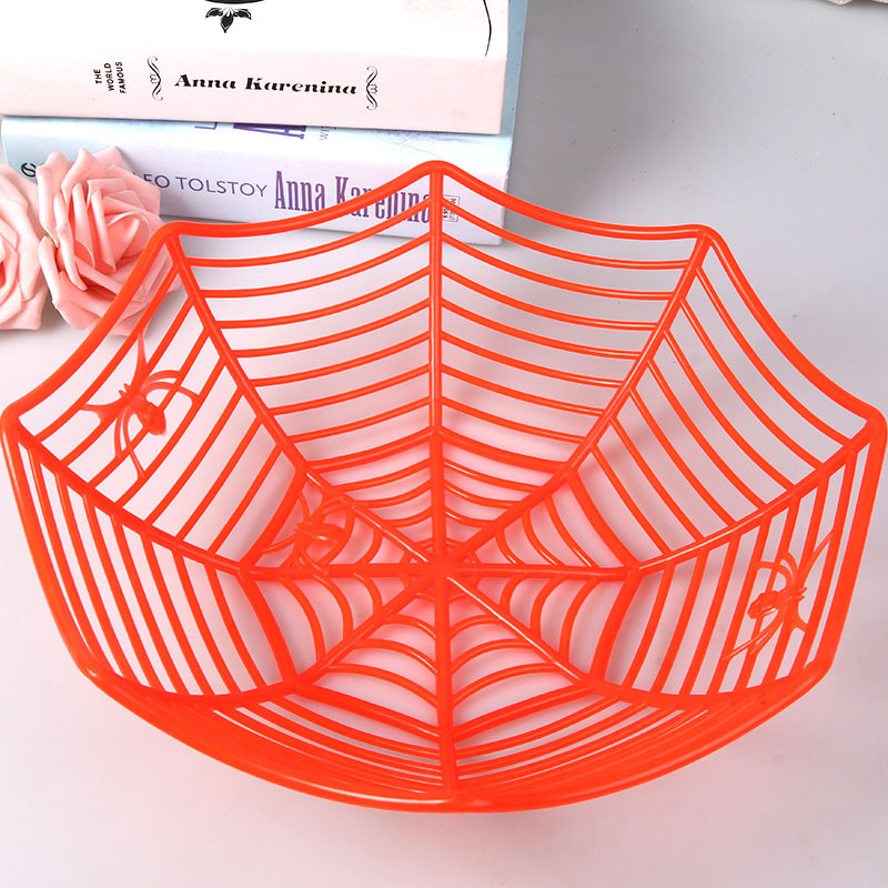 Picture of Spider Web Decoration Props Spider Halloween Gift Simulation Plastic Spider Toy Accessories Ghost Festival Fruit Basket
