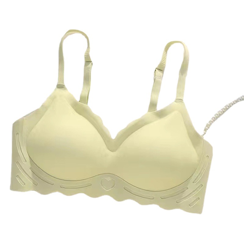 Picture of Seamless Underwear Women's Rim-free One-piece Beautiful Back Push-up Bra Girls' Underwear Collecting Paramita Bra Summer Small
