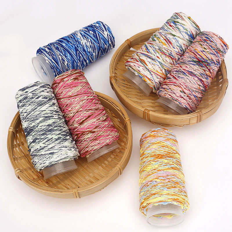 Water knot beads wholesale segment dyeing mixed sand combination pagoda line plush line manual knitting knitting line accessories color wool
