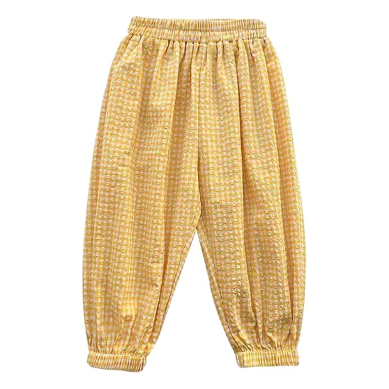Boys' Holiday Sunscreen Pants Children's Vintage Floral Summer All-match Anti-mosquito Pants Summer Printed Mid-waist Beach Pants