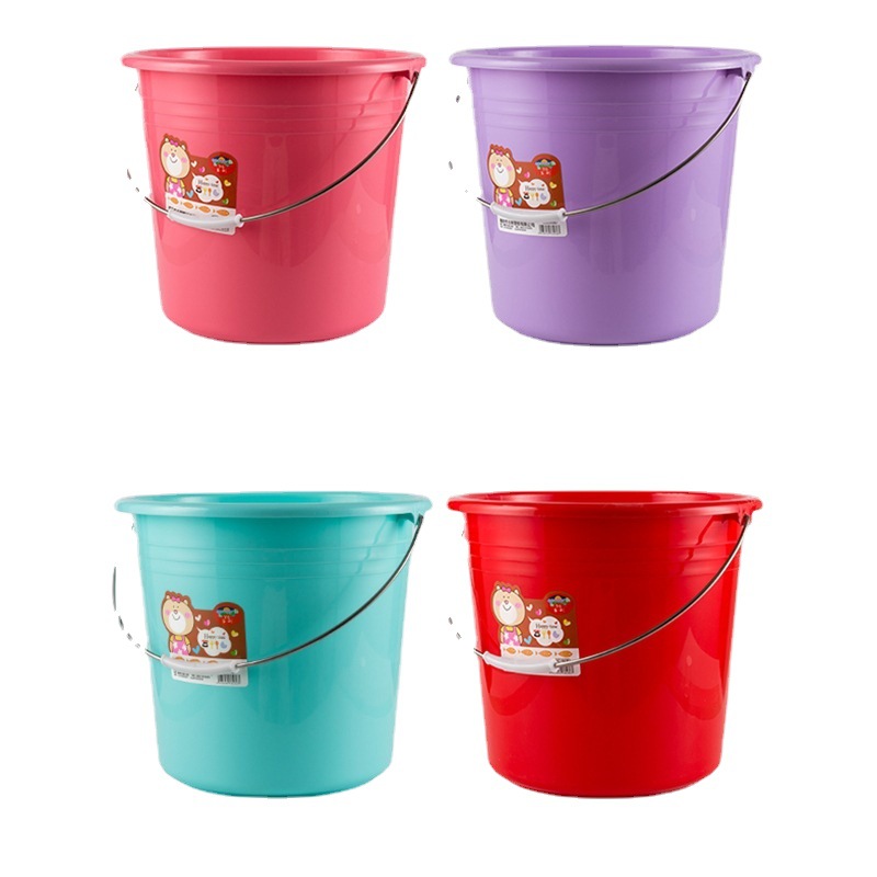 Picture of Bucket Household Plastic Bucket Laundry Bucket Car Washing Bucket Student Bucket Student Dormitory Bucket Wholesale Household Lid with Lid