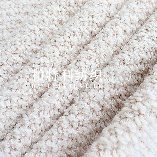 Picture of Tweed Style Mousse Velvet Fabric Knitted Wool Blended Loop Fashion Woolen Outwear Outwear Winter Fabric
