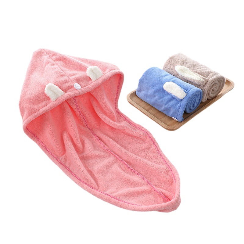 Foreign trade cross-border hair drying cap wholesale women's super absorbent quick-drying hair towel wrapping towel hair shower cap cute
