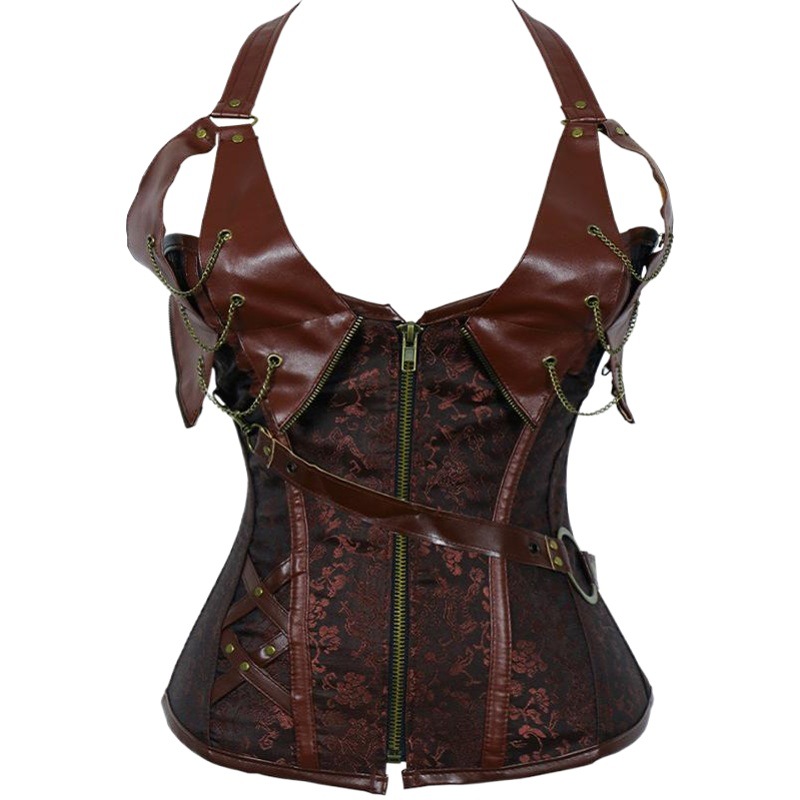 Steampunk Shapewear European and American Style Palace Corset Gothic Halter Corset Waist Shaping Top