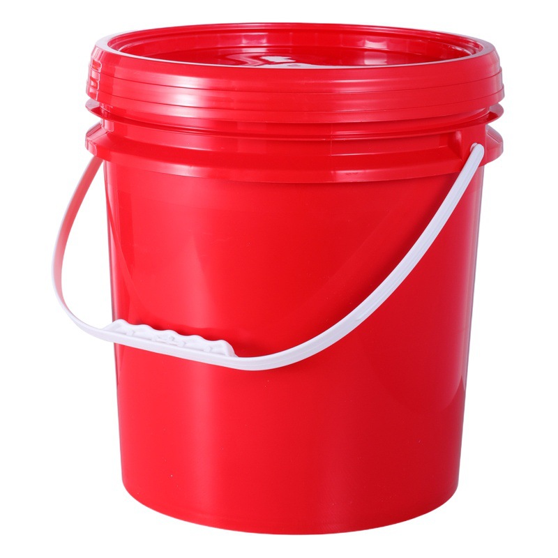 Thickened Food-Grade White Oil Drum with Lid, Chemical Liter/Gallon Paint American-Style Sealed Plastic Large Barrel Packaging Round Drum