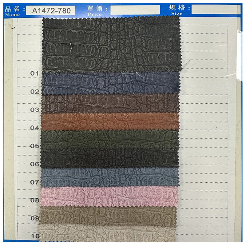 Manufacturer Wholesale Pu Leather Washed Crocodile Pattern Luggage Leather Retro Color Matching Cotton Bottom Women's and Children's Clothing Leather Skirt Leather Material