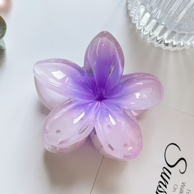 Picture of Cross-border egg flower clip large high-grade gradient Flower hairpin back head updo ponytail shark clip headdress
