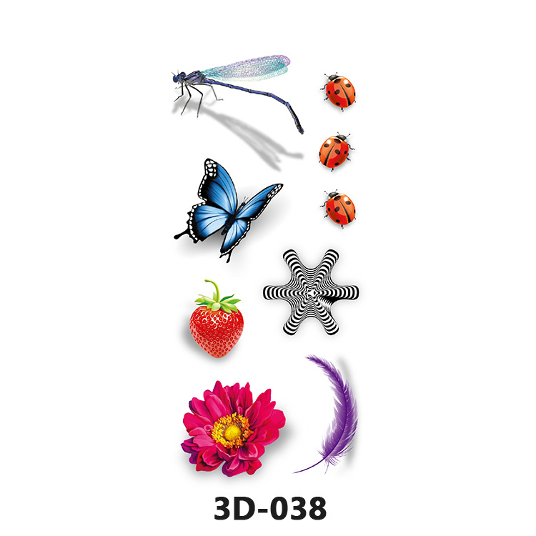 Picture of Spot Wholesale 3D Butterfly Waterproof Sweat Female Stereo Artificial Creative Temporary Stickers European and American Cross-Border Butterfly Tattoo Stickers