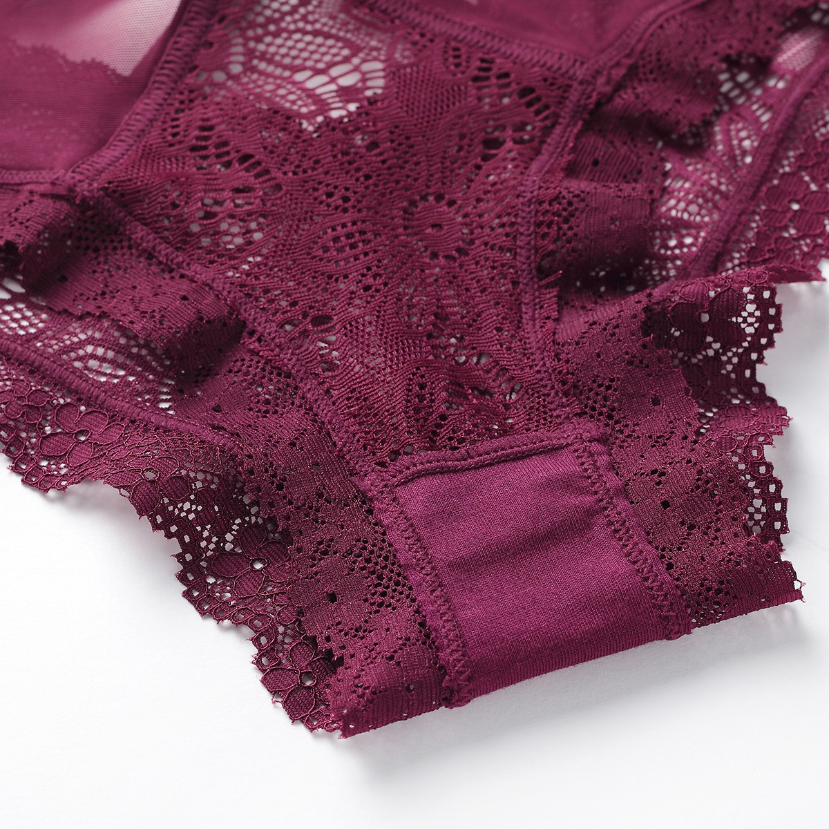 Picture of French Style Sexy Bow Romantic Lace Ultra-thin Breathable Comfortable Women's Low Waist Briefs