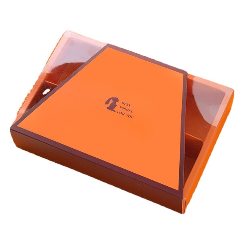2024 new orange portable high-end moon cake packaging baking souffle packaging box Mid-Autumn Festival gift box moon cake box