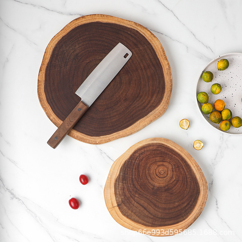 Picture of Creative Simple Solid Wood Cutting Board Natural Acacia Cutting Board Cutting Board Cutting Board Fruit Cutting Board Original Cutting Board