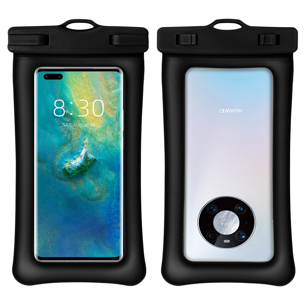 Picture of TPU double airbag inflatable mobile phone waterproof bag floating mobile phone bag swimming diving transparent mobile phone waterproof case