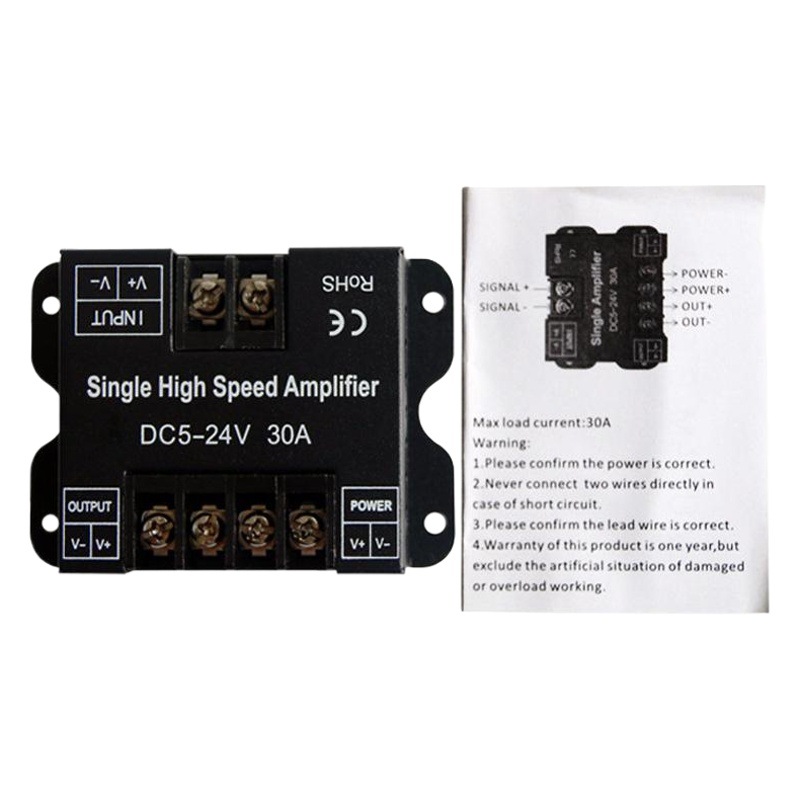led power amplifier 30a signal amplifier light with intelligent lighting low voltage 12v monochrome dimming controller
