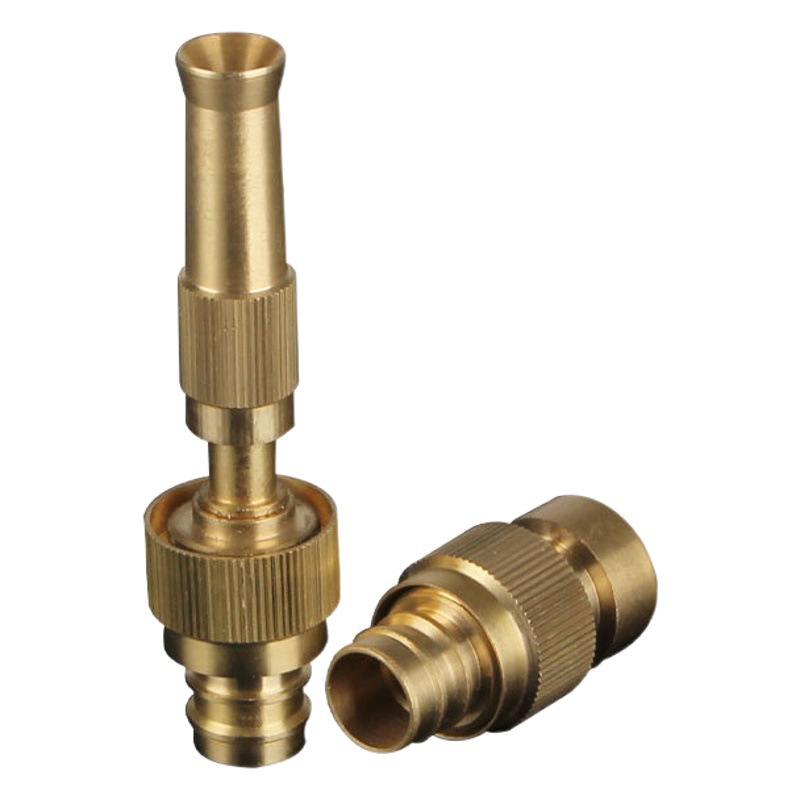 Copper spray gun water pipe joint flushing watering flower 4 points 6 points nozzle car washing watering special water gun cleaning set