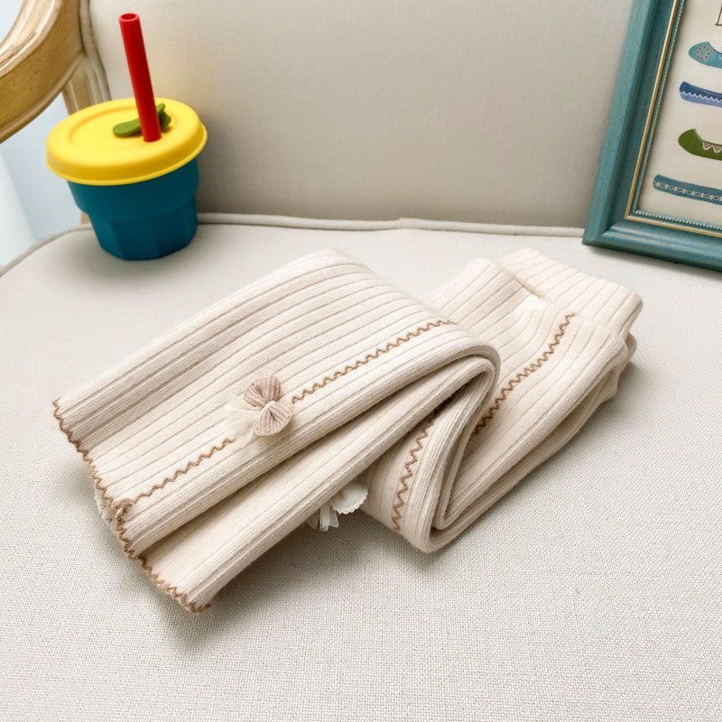 Picture of Girls' fleece-lined Leggings Small Children's Autumn and Winter Thickened One-piece Velvet Outer Wear Trousers Baby's Winter Warm Pants