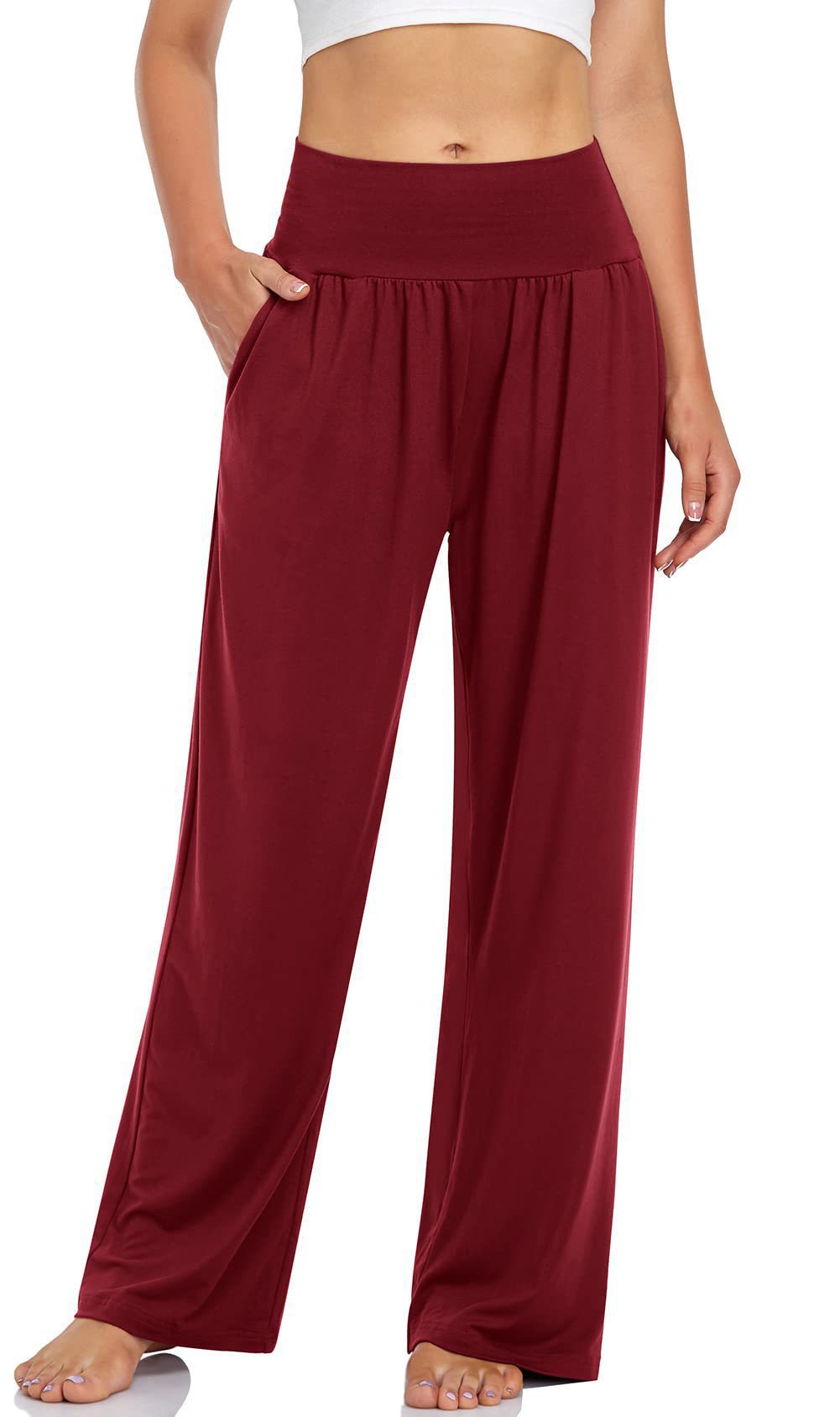 Picture of 2023 Spring/Summer Yoga Running Pants Cool Casual Pants for Women Summer Popular Style Lazy Style, Comfortable Wide-Leg Pants