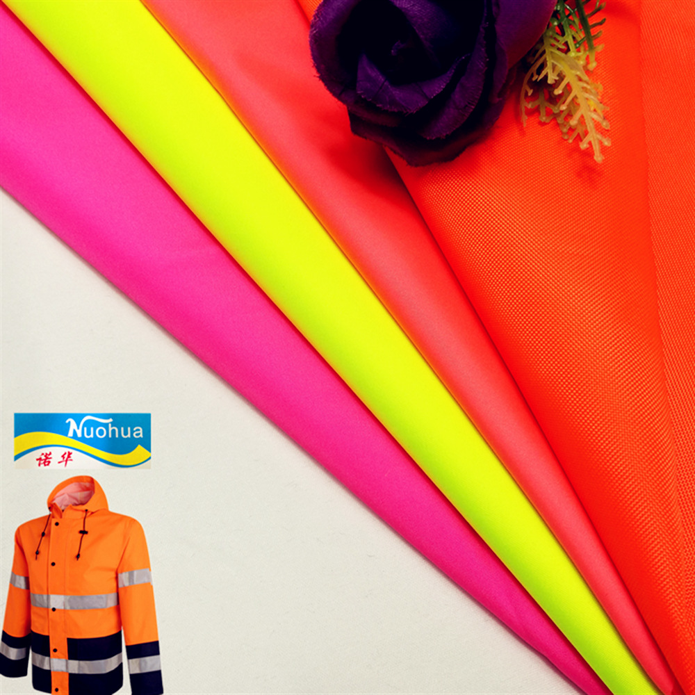 Polyester Fluorescent Cloth Outdoor Woven Cloth Sanitation Vest Traffic Uniform Rainproof Jacket Fluorescent Reflective Fabric