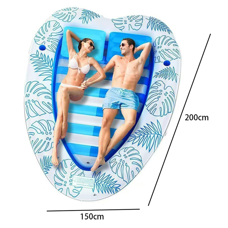 Picture of Inflatable Tanning Pool Spray Water Toy Double Lounge Chair Baby Sunshade Seat Water Slide Adult Floating Lounger