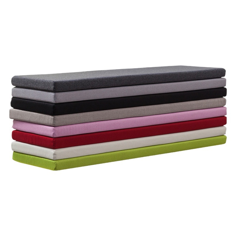 Spot Office Rectangular Sofa Cotton and Linen Latex Sponge Thickeneded Stool Cushion New Chinoiserie Home Chair Cushion