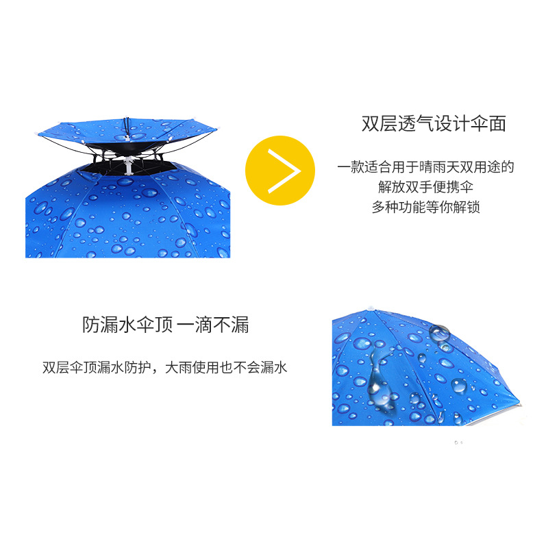 Picture of Large wholesale double-layer wind-resistant sturdy umbrella cap large folding dual-use sturdy sunshade umbrella custom advertising