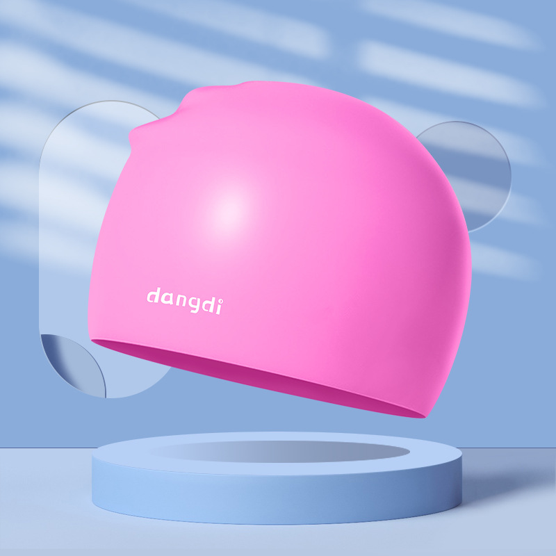 Picture of Adult silicone waterproof swimming cap boys and girls Universal silicone swimming cap increase head swimming cap factory direct sales