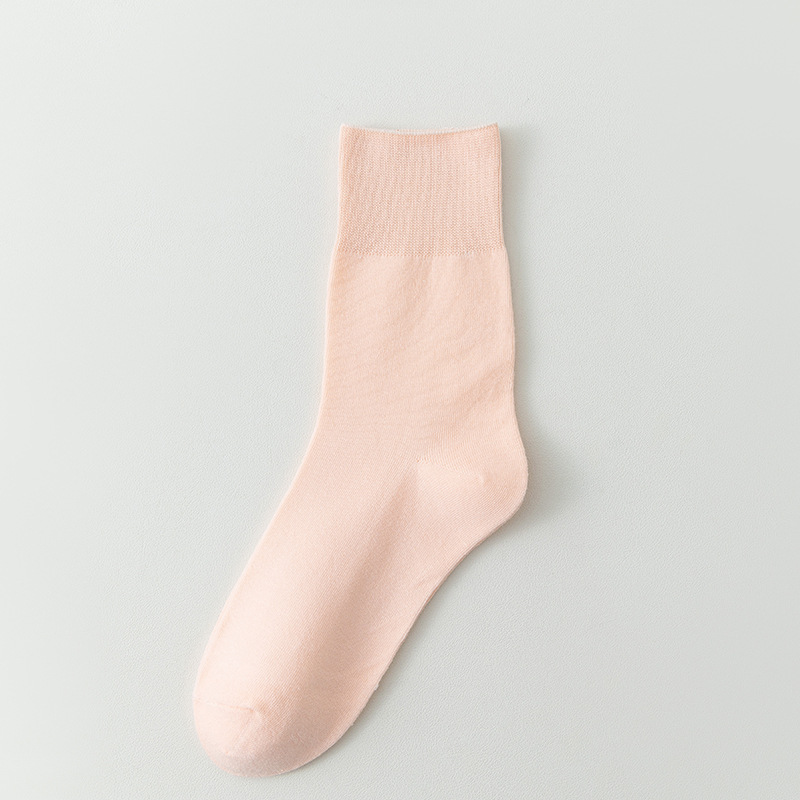 Picture of Mid-Calf Socks for Women, Spring and Autumn Solid Color Slouch Socks, Versatile Maternity Socks, Casual Long Socks, Zhuji Socks Wholesale