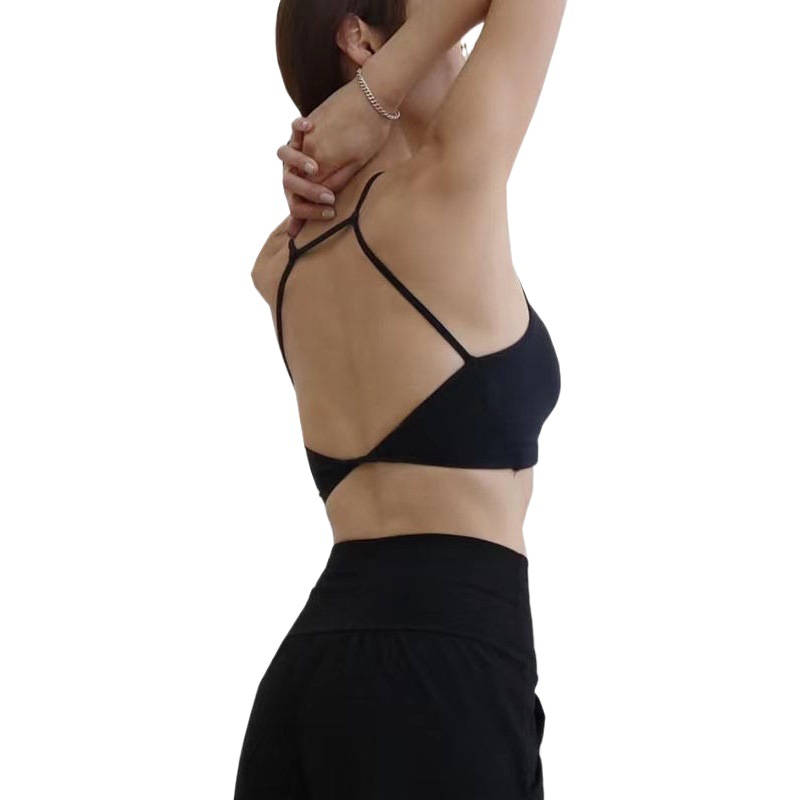 New Korean Style Yoga Sports Vest Beautiful Back Normcore Fitness Training Sling High Elasticity Quick Drying Training Top