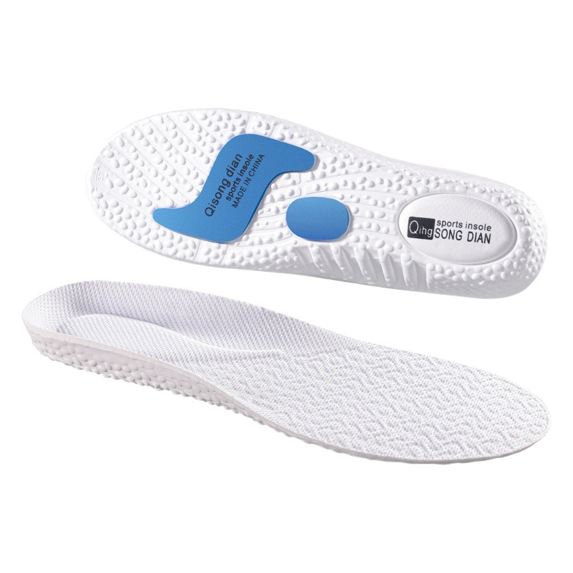 Sports Insoles Men's Air Cushion Shock Absorption High Elastic Sweat Absorption Deodorant Basketball Military Training Running Feeling Insoles Women's Spring and Summer