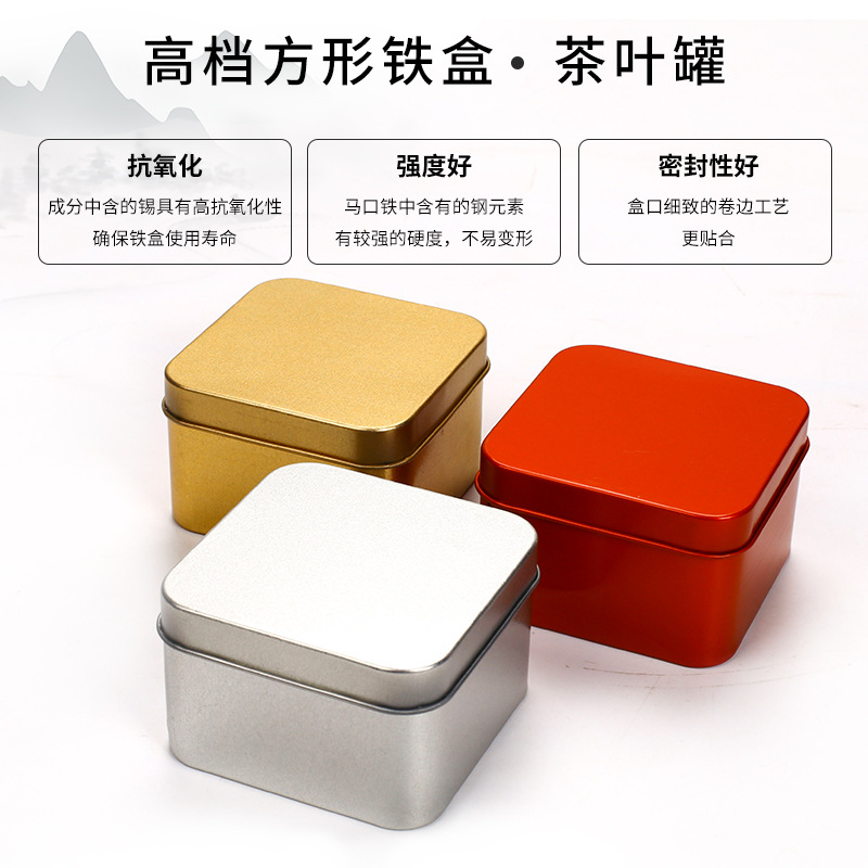 Tinplate Box Open Lid Sugar Box Metal Candy Box Jewelry Gift Packaging Box Wedding Wedding Candy Tin Box with Lid