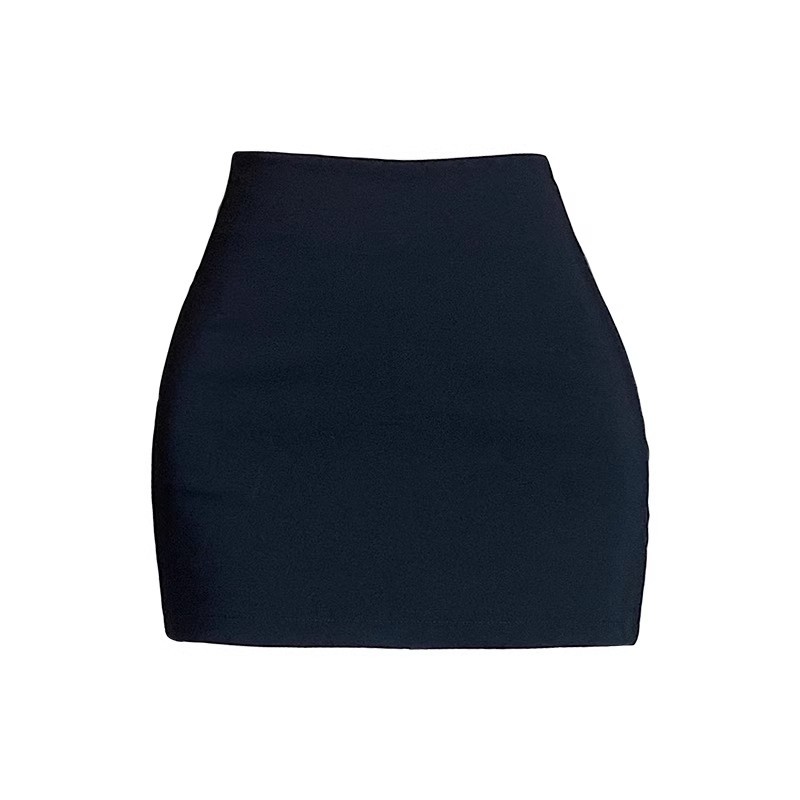 Picture of Short Skirt Suit Skirt Women's Little Black Bag Skirt Summer Short High Waist Slimming Tight Xs Bag Hip Hot Girl