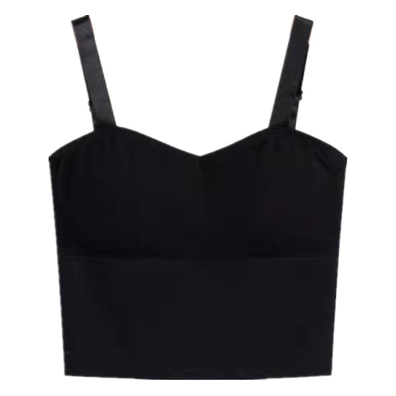Women's Camisole Summer New Korean Style Beautiful Back No Steel Rings with Chest Pad Inner Strapless Bottoming Underwear for Summer