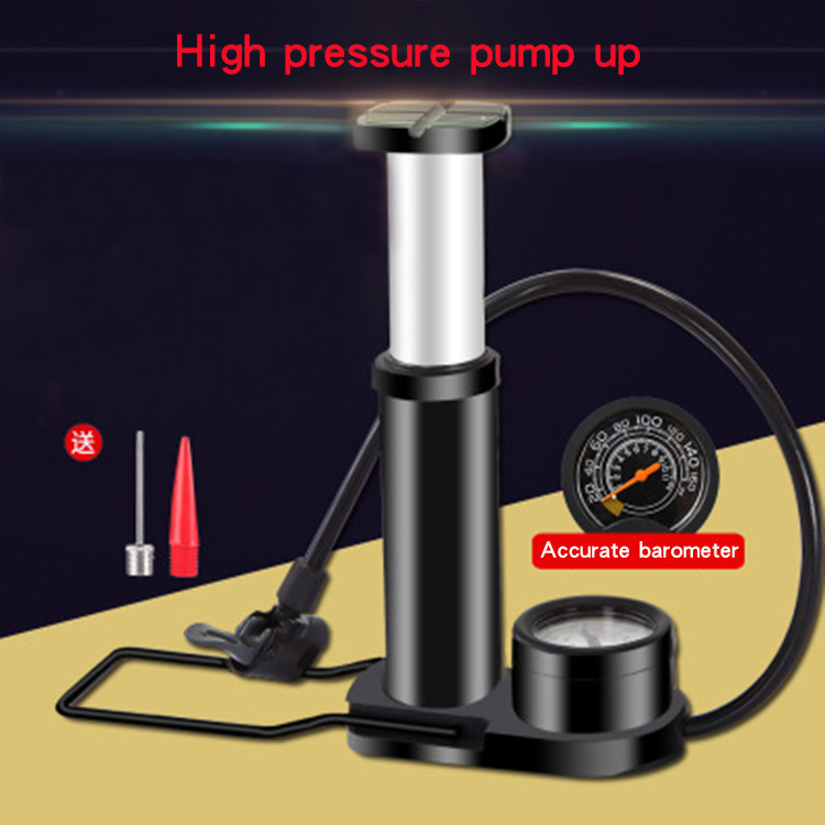 Bicycle Inflator Motorcycle Aluminum Alloy Foot Portable Inflator Folding Pedal Multifunctional Air Pump