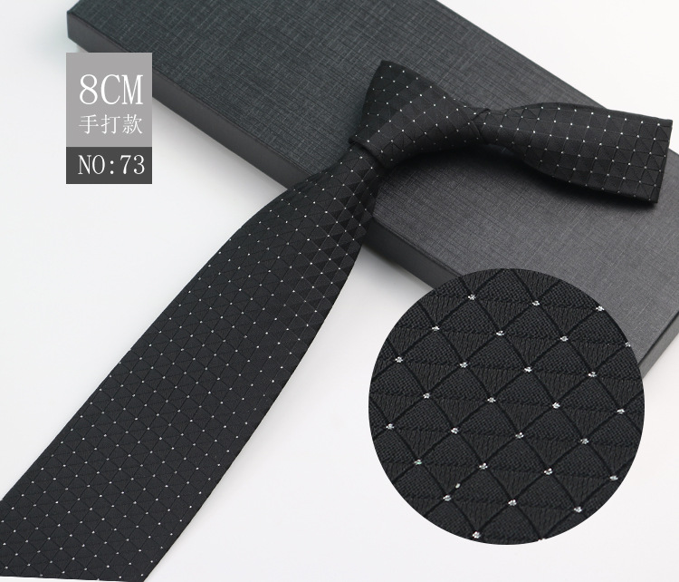 Picture of Men's Tie Business Shirt Stripesd Security Professional Formal Wear Wholesale Plus Logo Manufacturer 8cm Hand-Made
