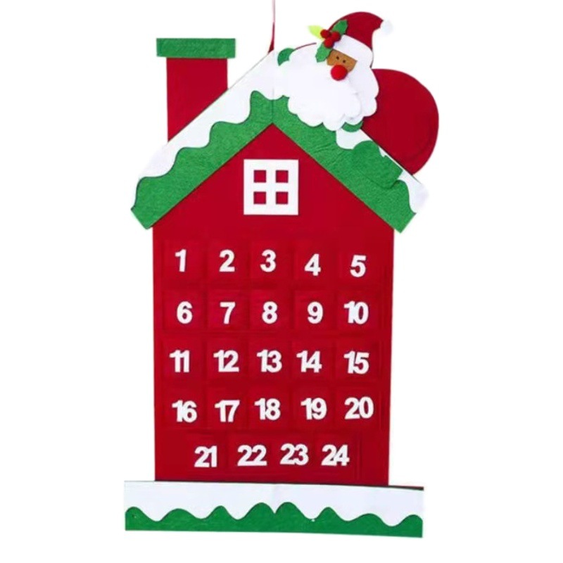 Creative DIY felt calendar Christmas tree Christmas House Christmas tree Christmas party decoration pendant