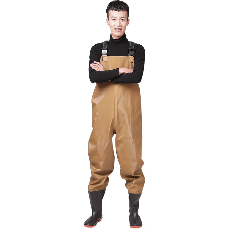 Strap Half-body Thickened One-piece Cotton Water Pants One-piece Half-body Water Pants Wading Reservoir Fork Fishing Fishing Pants