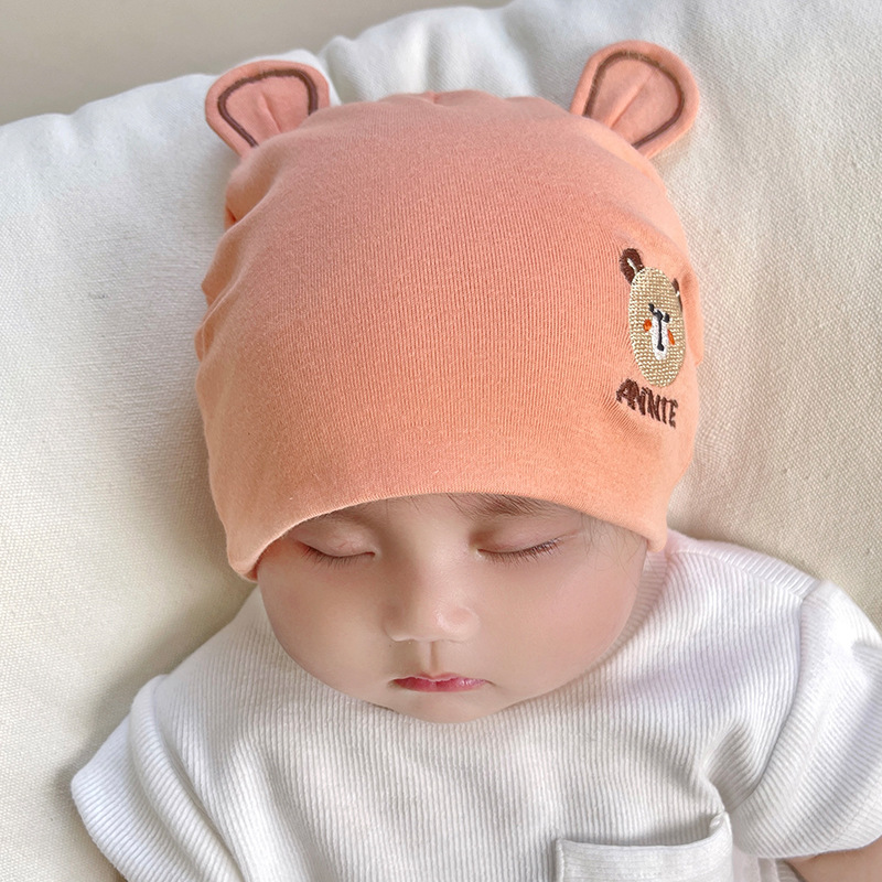 Picture of Katu Bear Infant Hat Spring & Fall 3-6-12 Months Male and Female Baby Pullover Hat Cotton 100-Day Sleeping Hat
