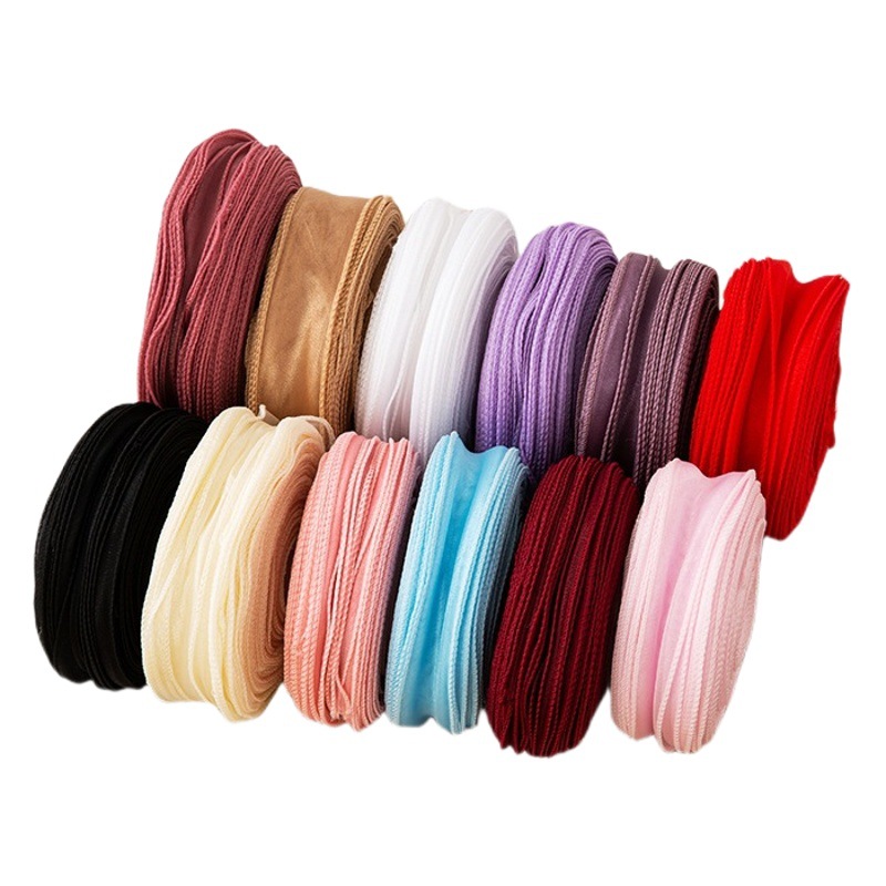Fishtail yarn ribbon flower flower flower decorative ribbon chiffon silk strap manufacturers wholesale